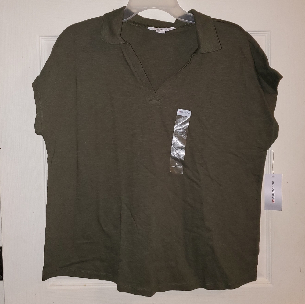 5 for $25 | NWT Liz Claiborne Collared Short Sleeve Shirt